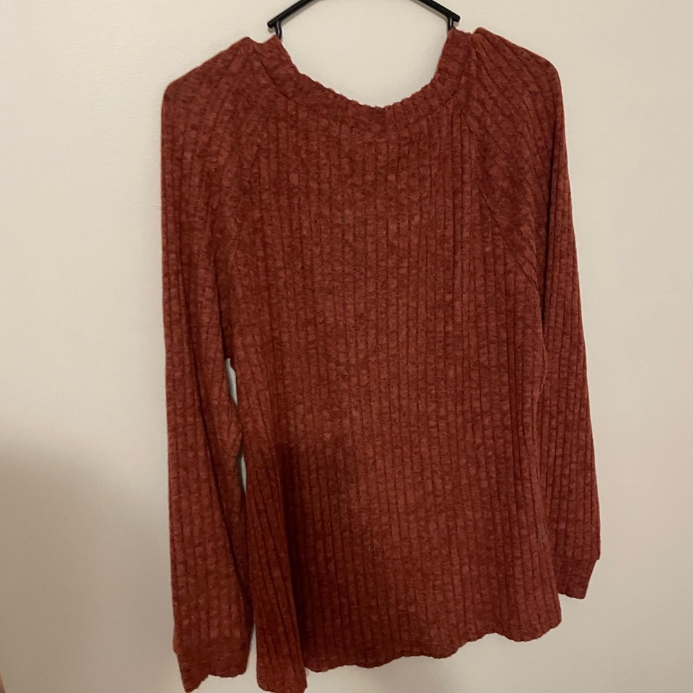 SimpleFun Rust Textured Top - Picture 4 of 4